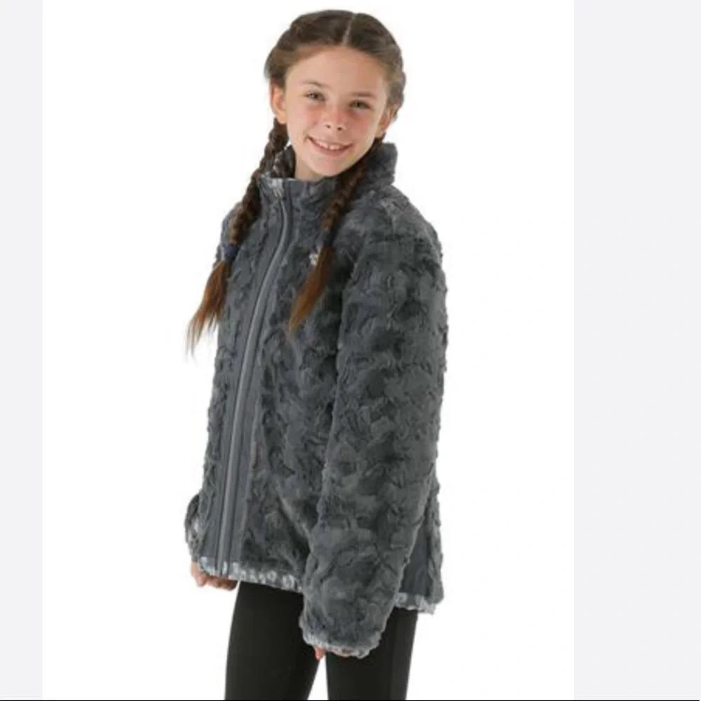The North Face Little Girl's & Girl's Reversible Mossbud Cheetah Print coat